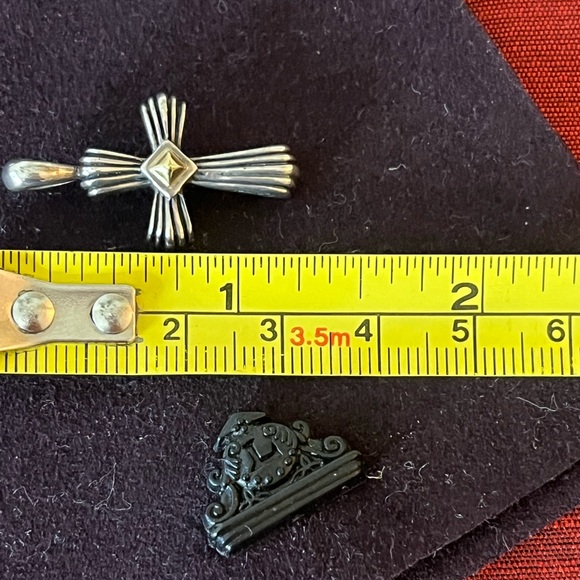 RARE LAGOS Sterling Silver 18k yellow gold Cross Pendant - Picture 12 of 13